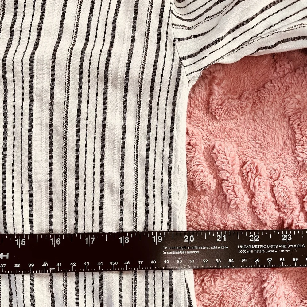 Free People Boho Slouchy Oversized Stripe Rhythm of the Night V-neck Tunic Top S